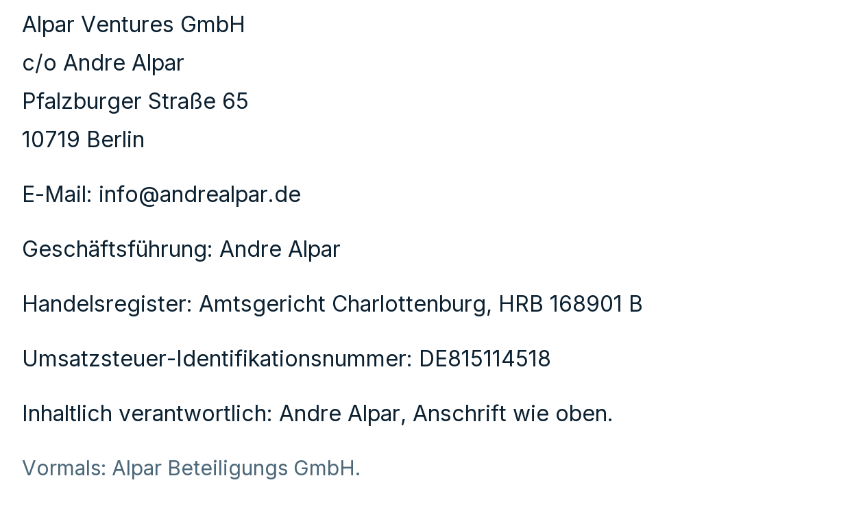 Anbieterangaben gem&auml;&szlig; &sect;&nbsp;5 DDG